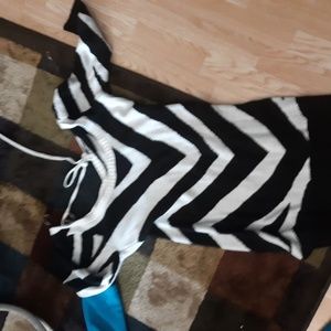 BABY PHAT ZEBRA LIKE PATTERN SWEATER DRESS
